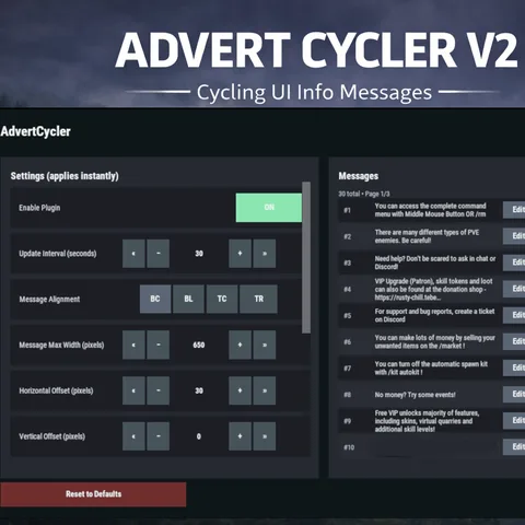 Info Messages (AdvertCycler)
