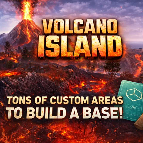 Volcano Island One Grid 1650K Custom Map