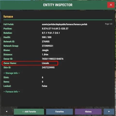 Entity Inspector