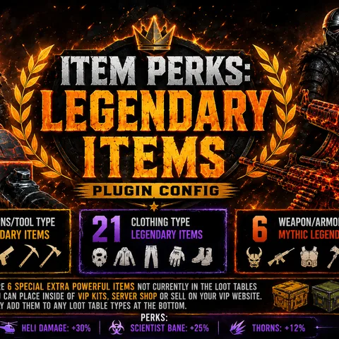 Legendary Items Item Perks Plugin Config