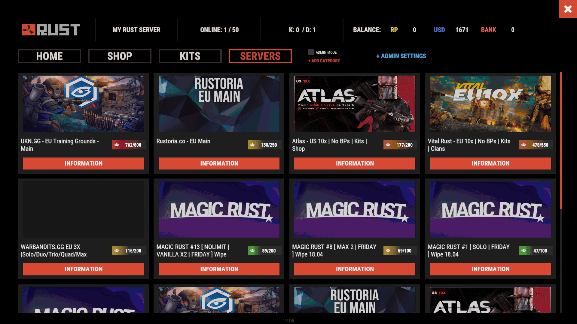 Servers V1 Template